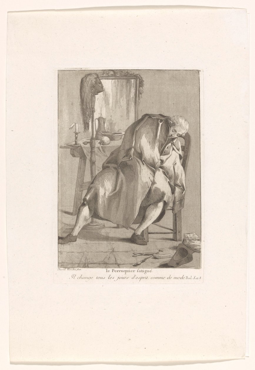 The Masked Coffee Drinker and The Tired Wigmaker (Divers Portraits) by Giovanni David