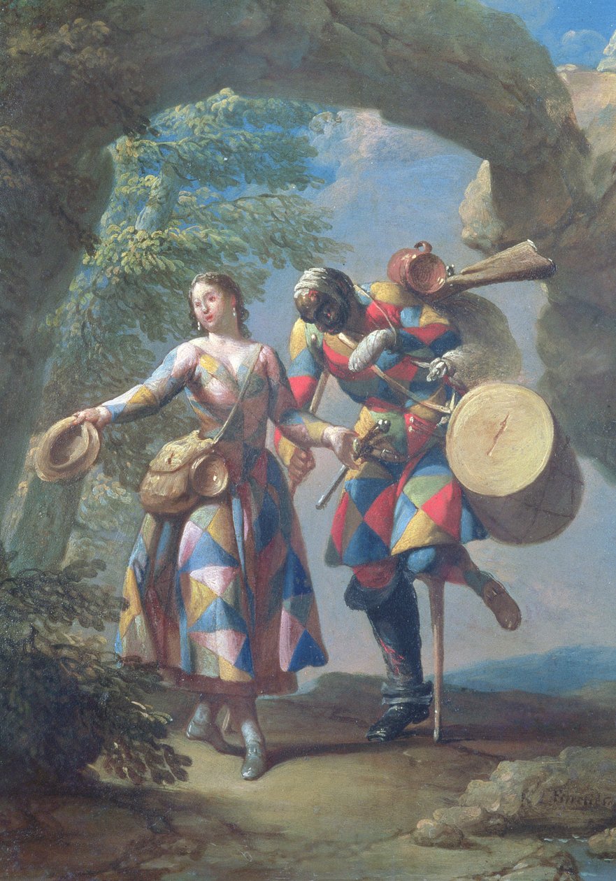 A Harlequin Returning from War by Giovanni Domenico Ferretti