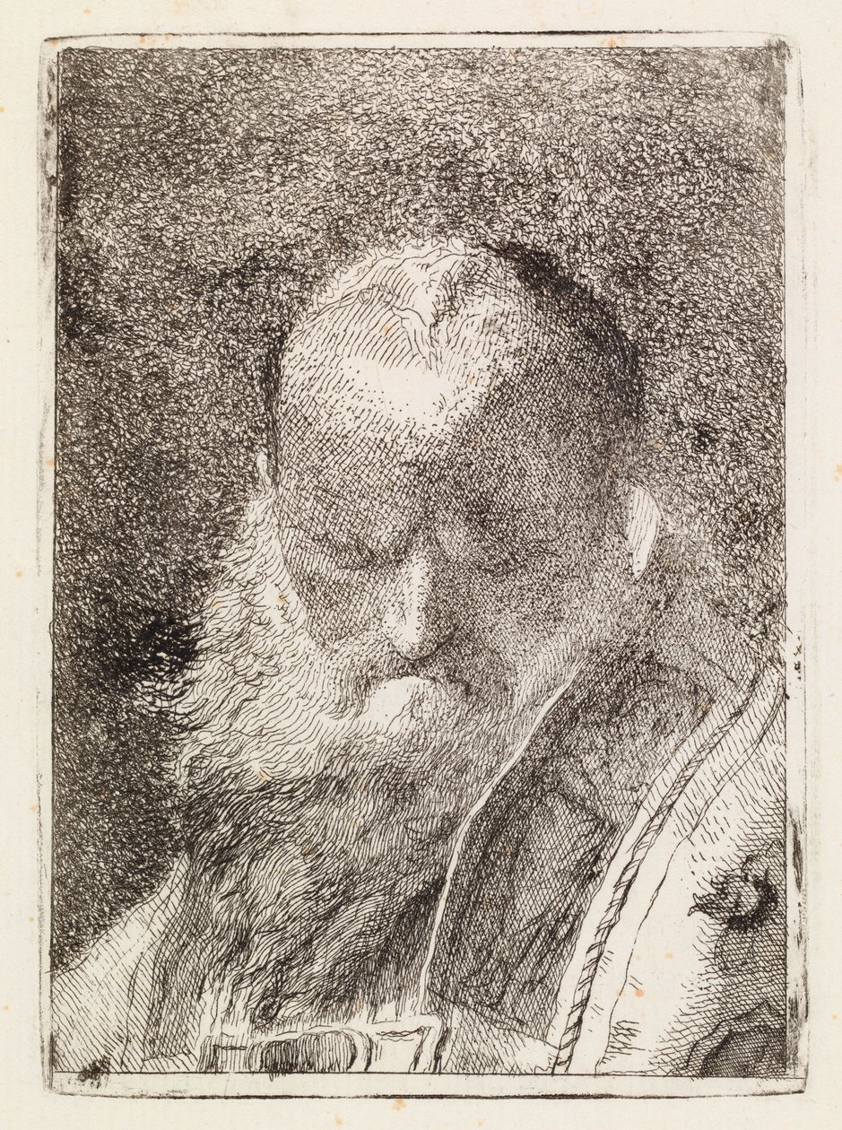 A Bishop (Head of an Old Man) by Giovanni Domenico Tiepolo