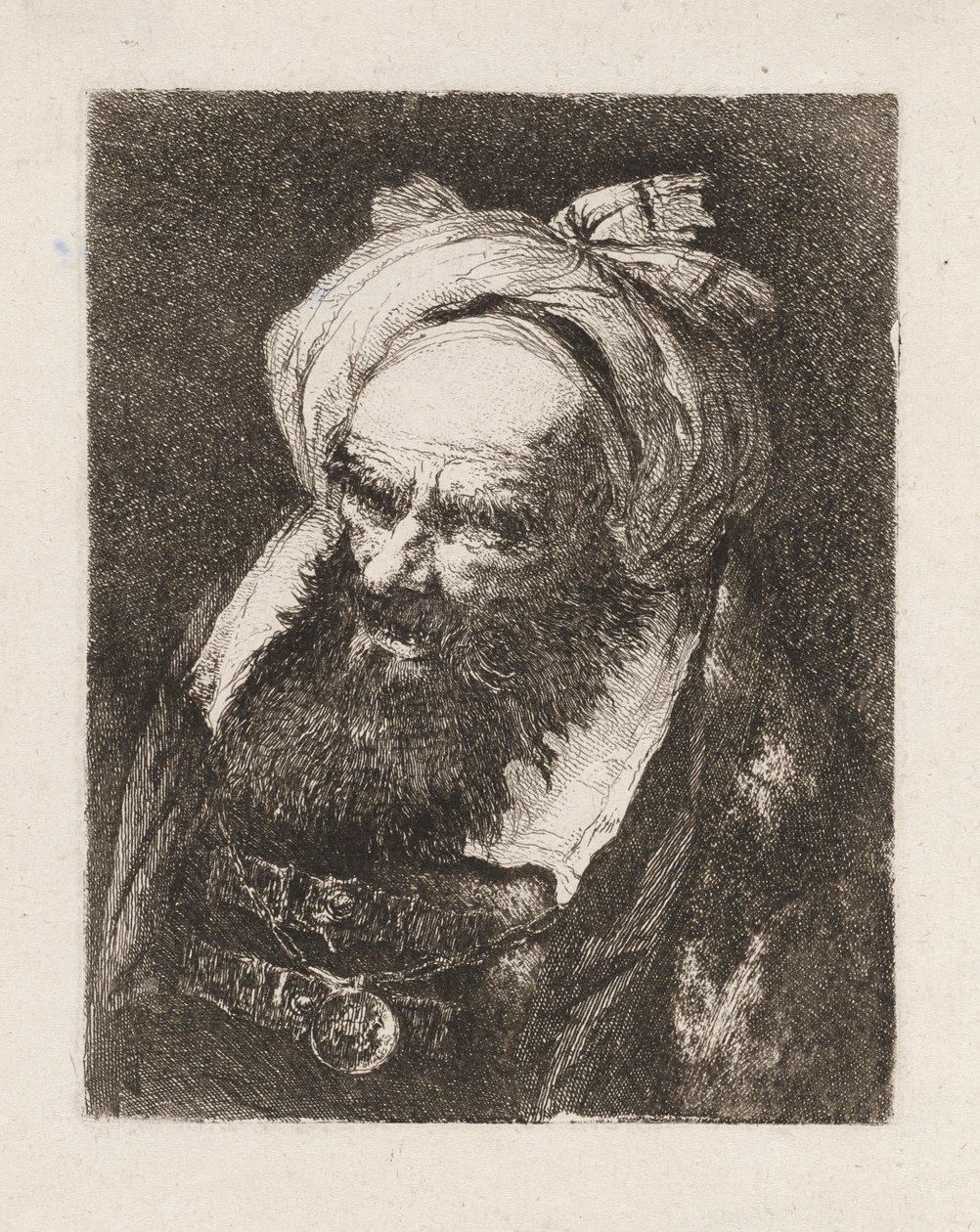 Elderly Man with a Turban, from the Collection of Heads by Giovanni Domenico Tiepolo