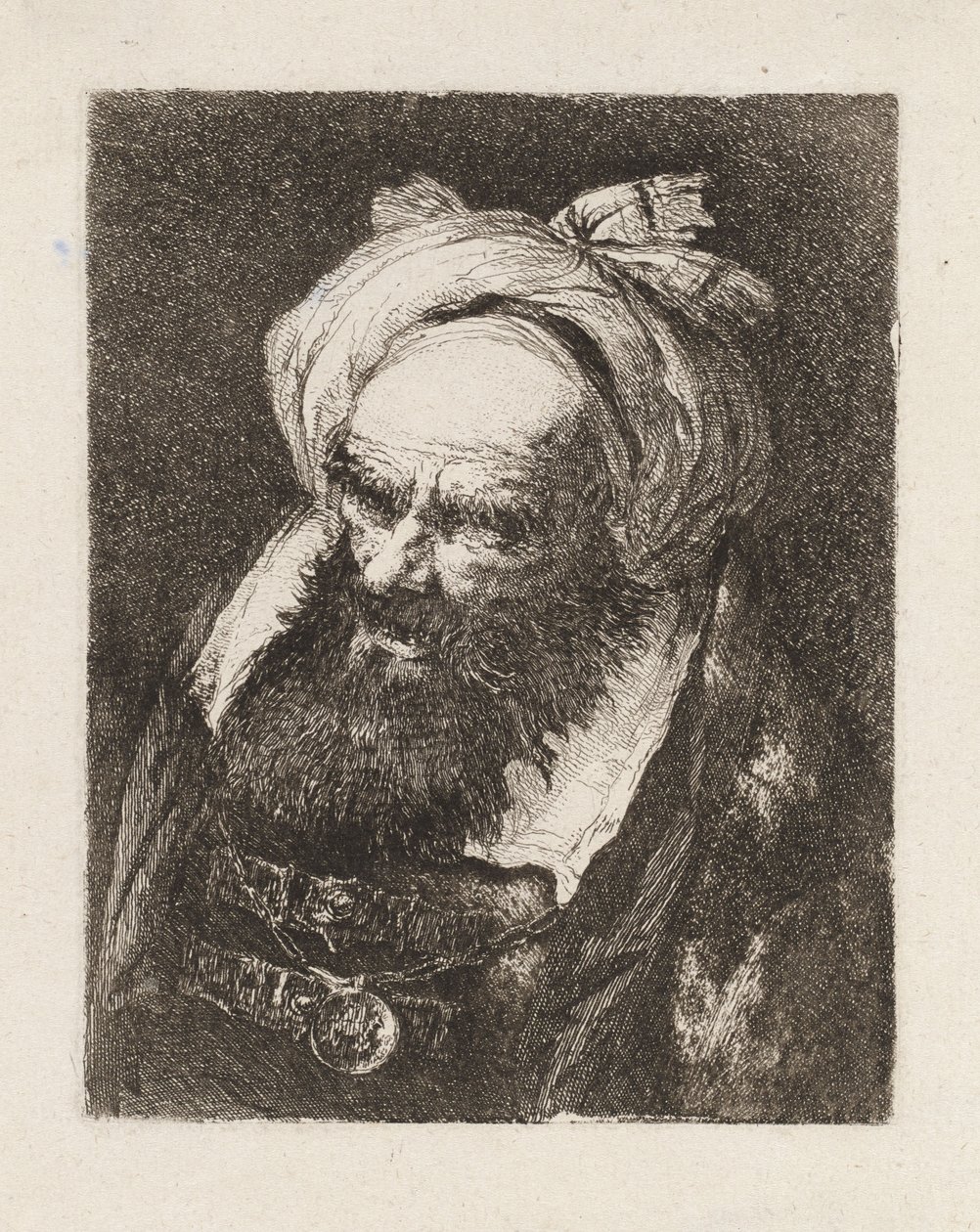 Elderly Man with a Turban, from the Collection of Heads by Giovanni Domenico Tiepolo