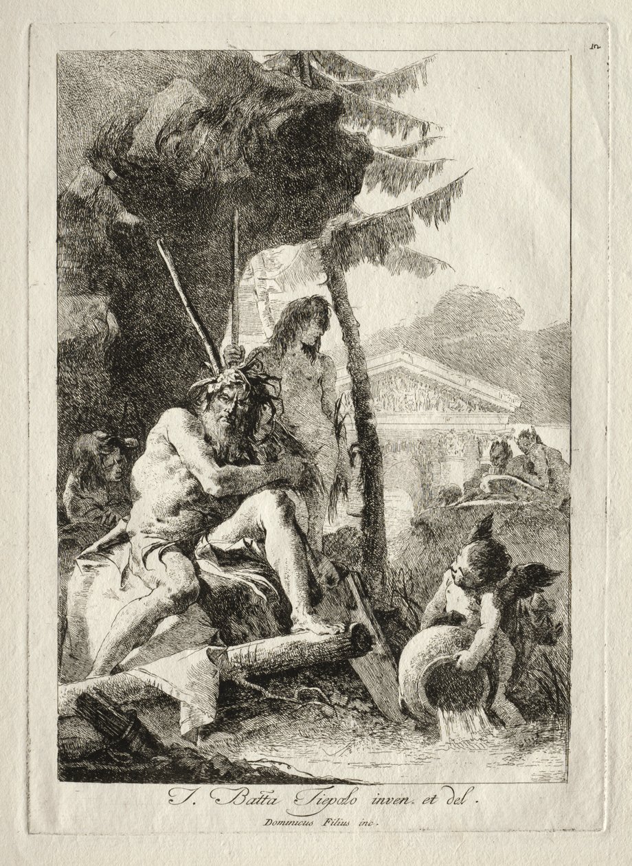 River Figures by Giovanni Domenico Tiepolo