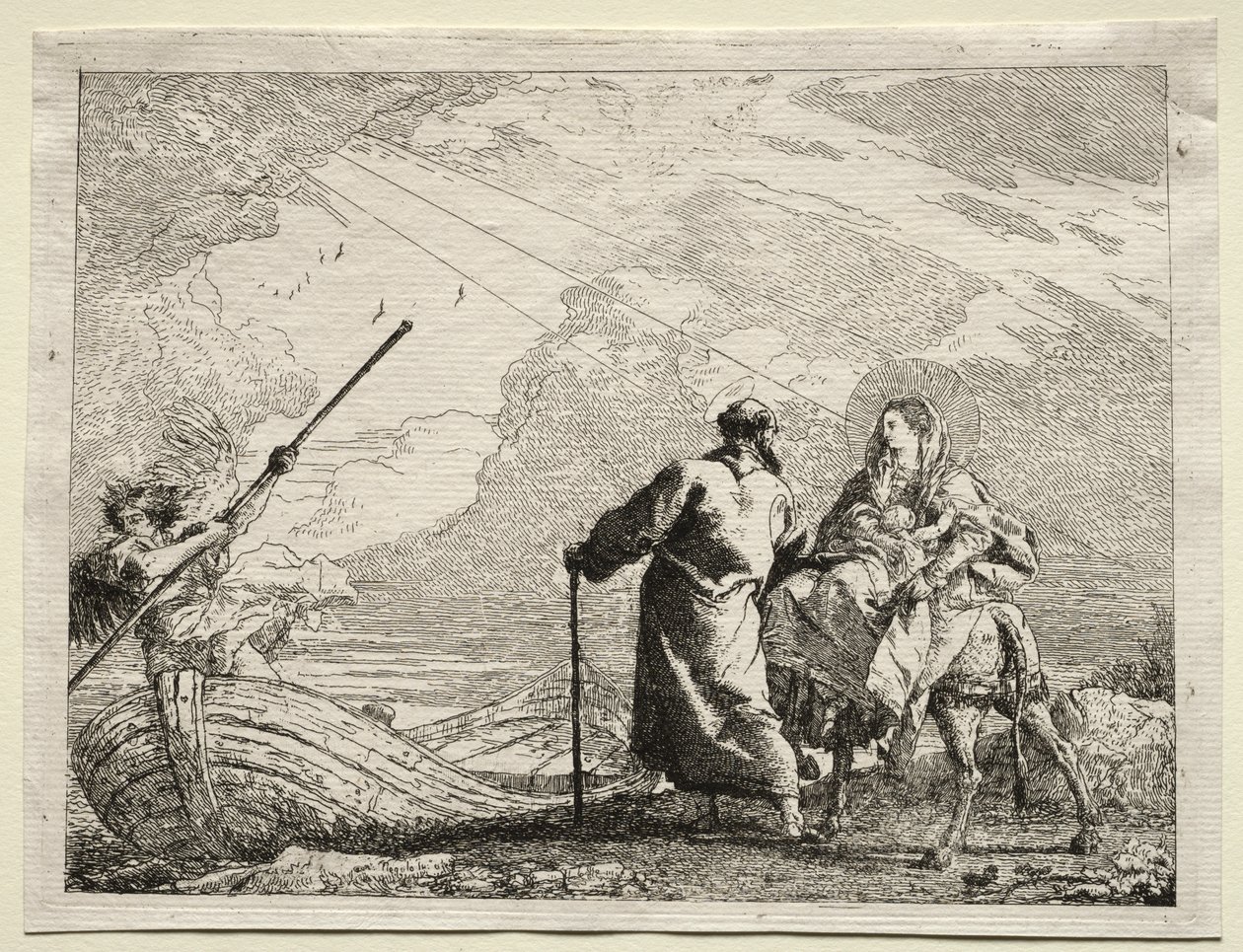 Flight into Egypt: The Holy Family Arriving at the Bank of the River by Giovanni Domenico Tiepolo