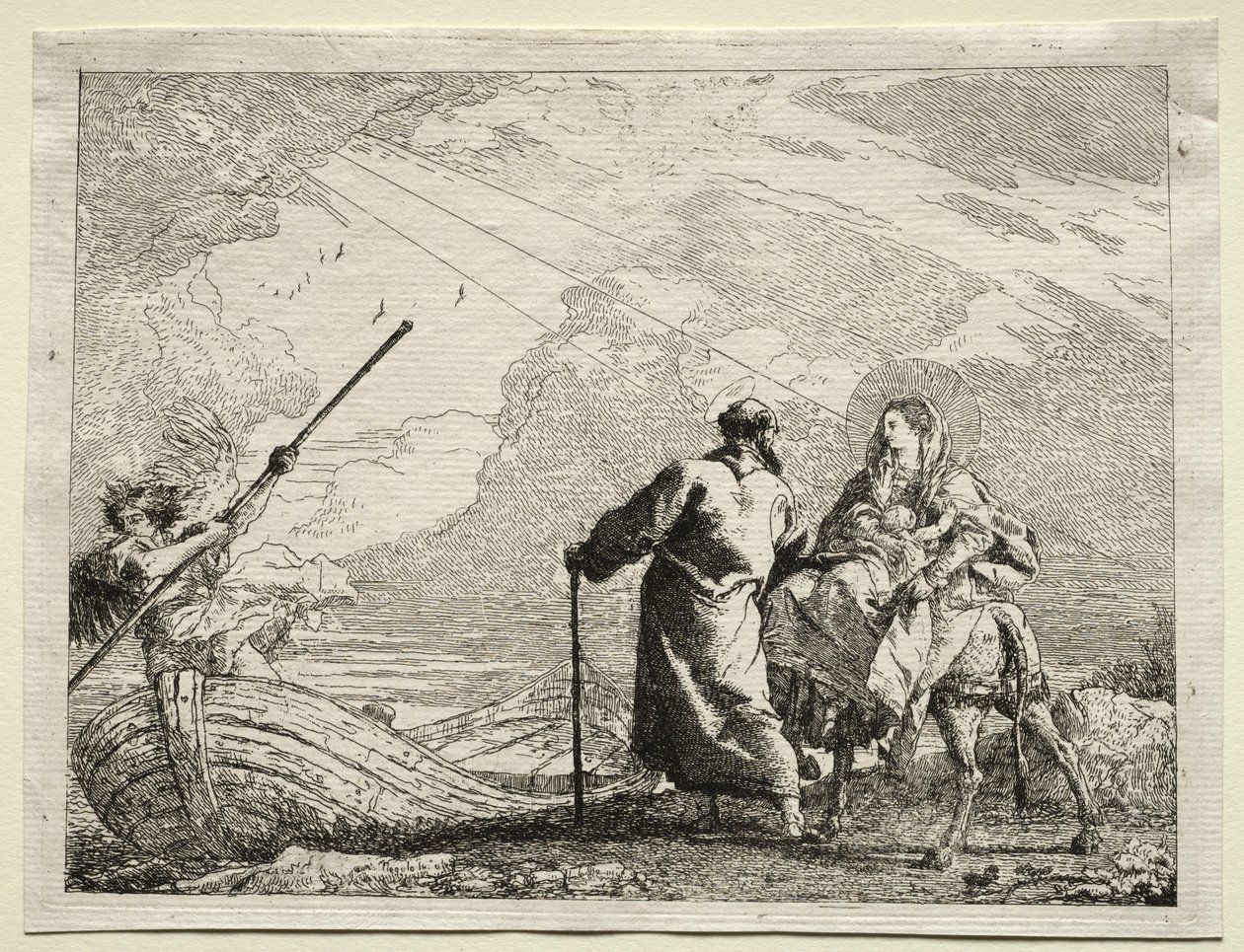Flight into Egypt: The Holy Family Arriving at the Bank of the River by Giovanni Domenico Tiepolo
