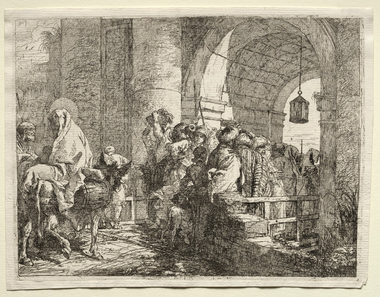 Flight into Egypt: The Holy Family Passing under an Arch by Giovanni Domenico Tiepolo