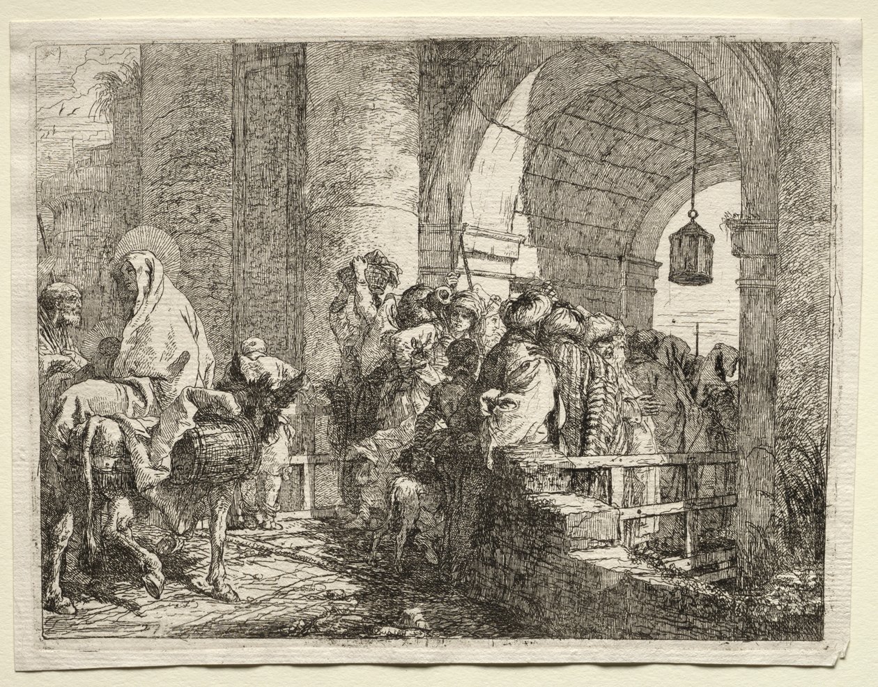 Flight into Egypt: The Holy Family Passing under an Arch by Giovanni Domenico Tiepolo