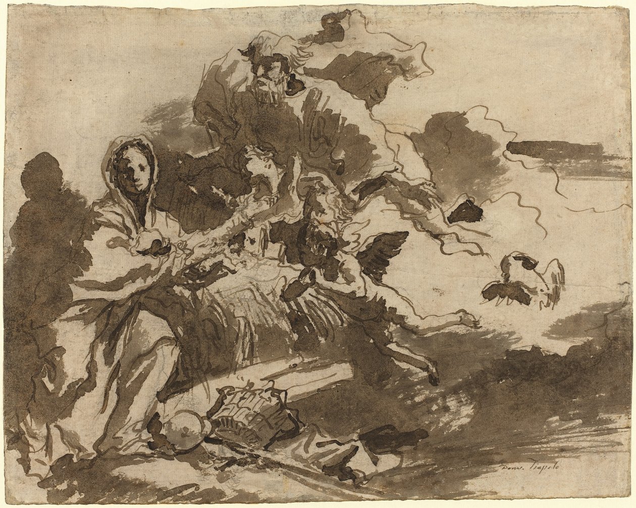 God the Father and Angels Adoring the Madonna and Child by Giovanni Domenico Tiepolo