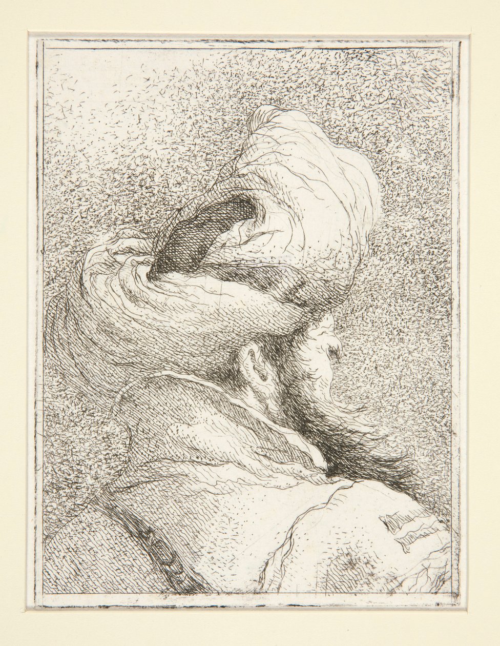 Head of a Turk, from the series Collection of Heads, Book Two by Giovanni Domenico Tiepolo