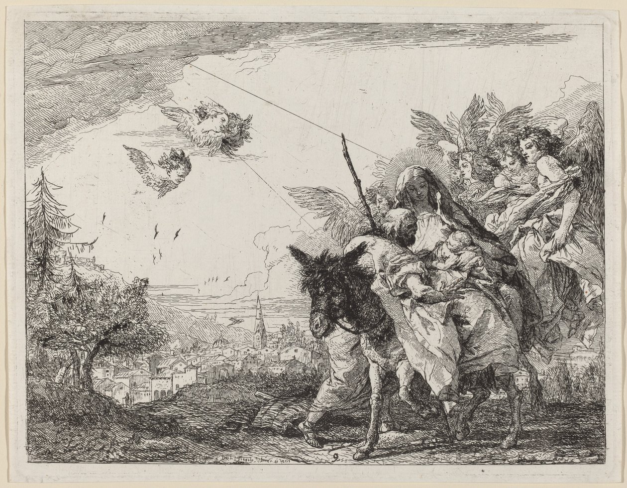 Joseph, Standing, Adoring the Child by Giovanni Domenico Tiepolo