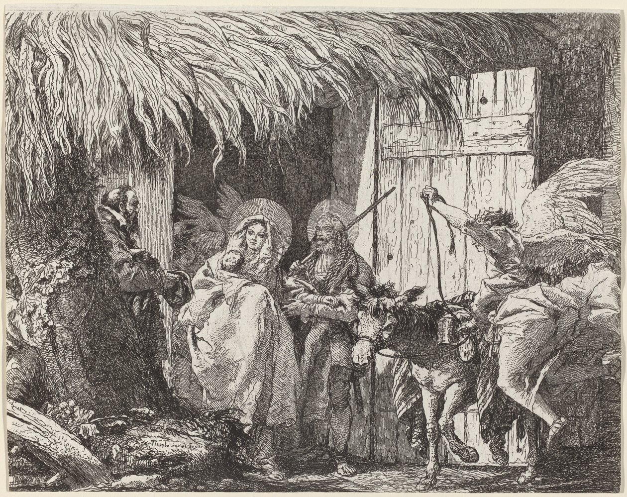 Joseph and Mary Prepare to Leave by Giovanni Domenico Tiepolo