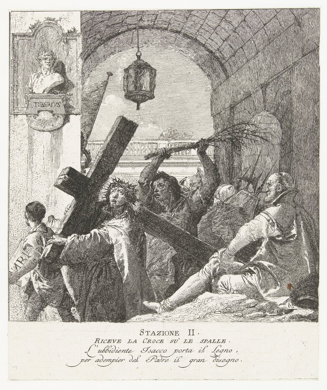 Carrying of the Cross by Christ by Giovanni Domenico Tiepolo