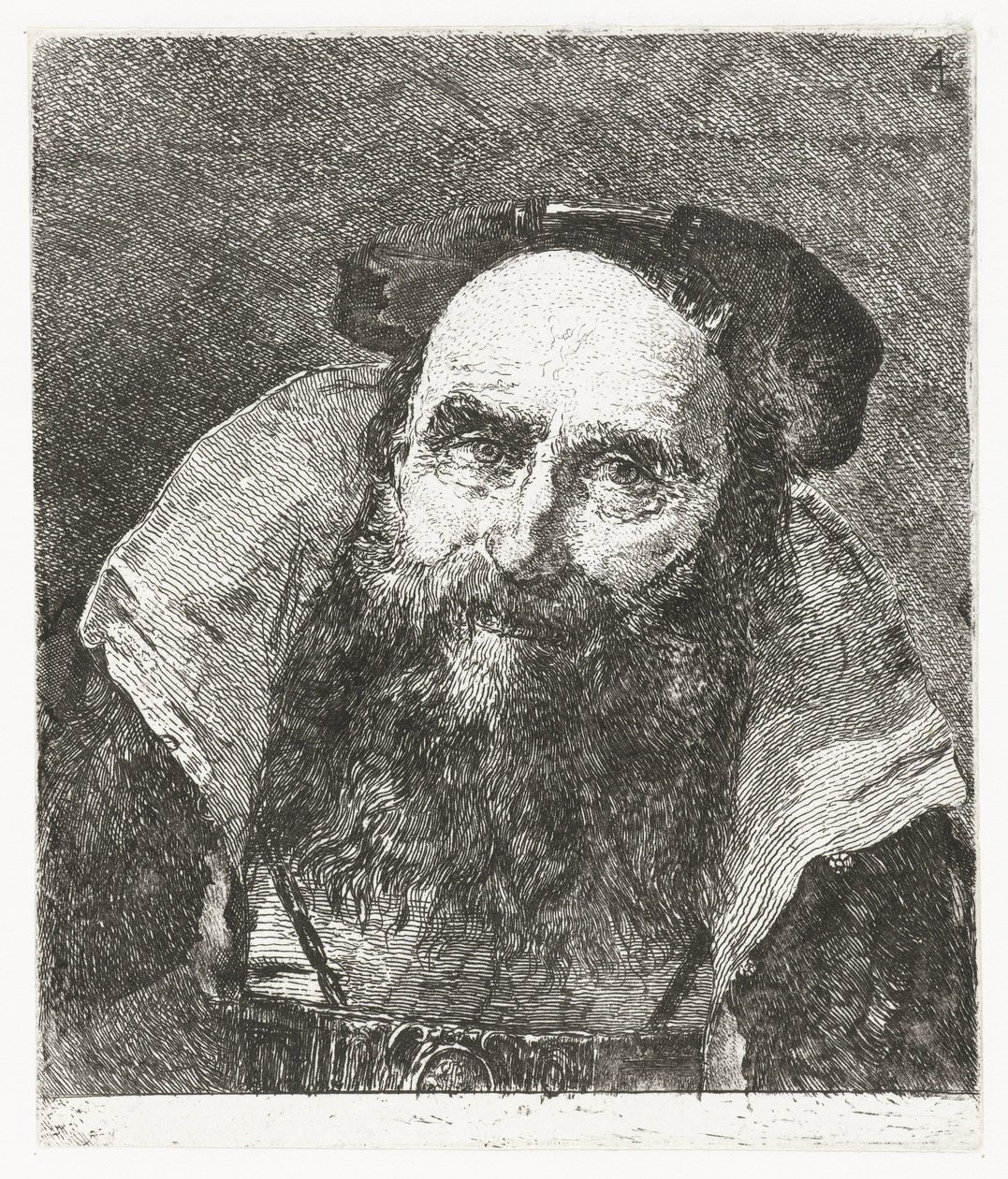 Laughing Old Man (Collection of Heads series) by Giovanni Domenico Tiepolo