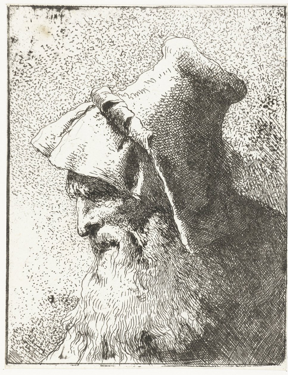Man with Beard and Hat (Collection of Heads) by Giovanni Domenico Tiepolo