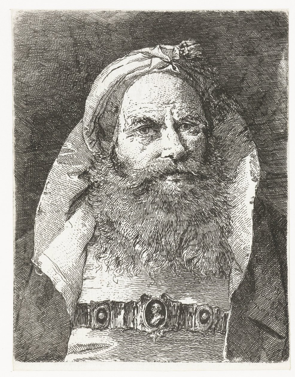 Man with Small Turban by Giovanni Domenico Tiepolo