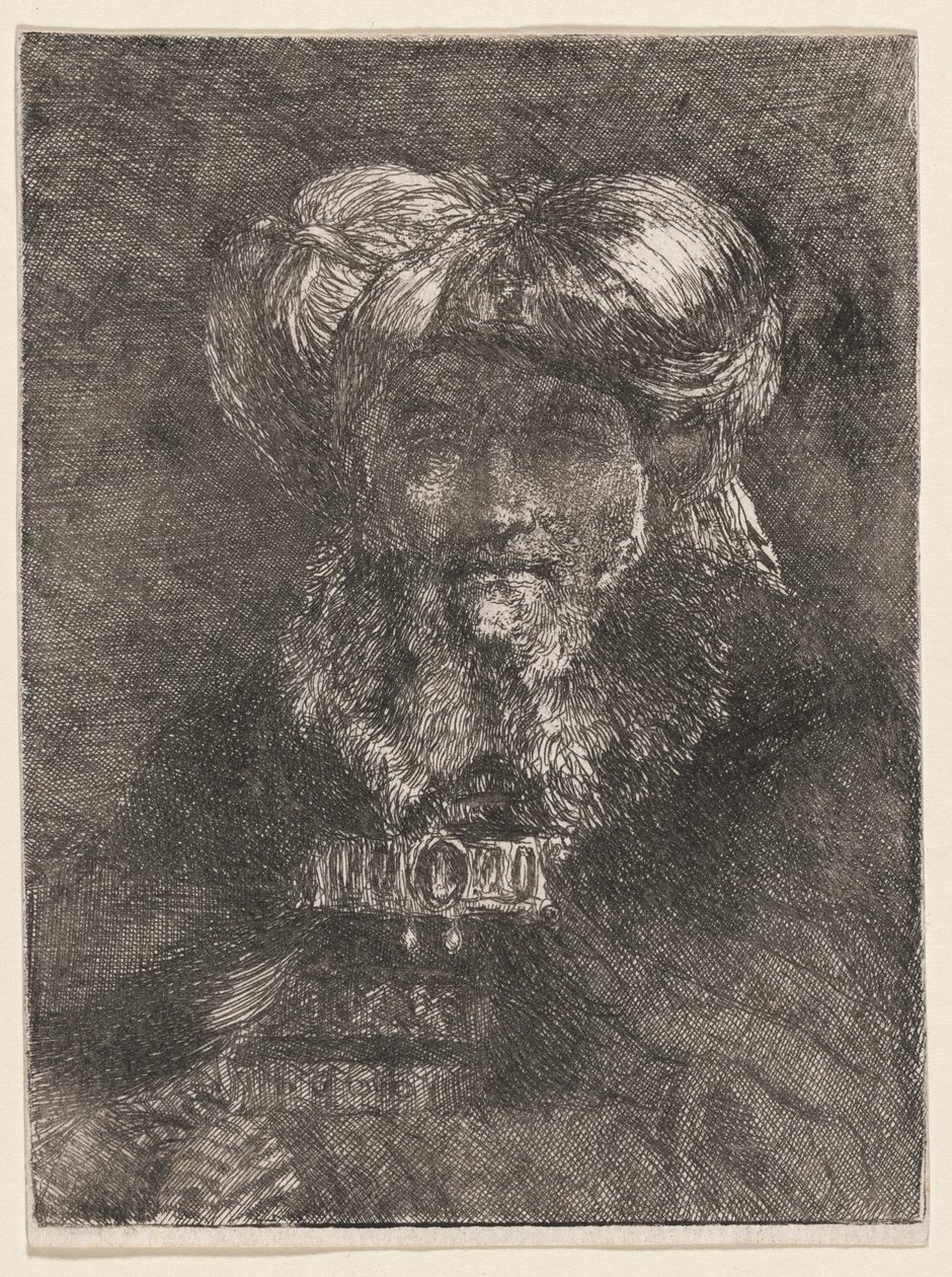 Old Man in the Manner of Rembrandt by Giovanni Domenico Tiepolo
