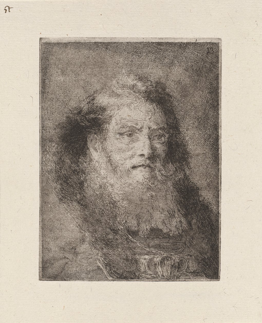 Old Man with Bare Head, from the Collection of Heads by Giovanni Domenico Tiepolo