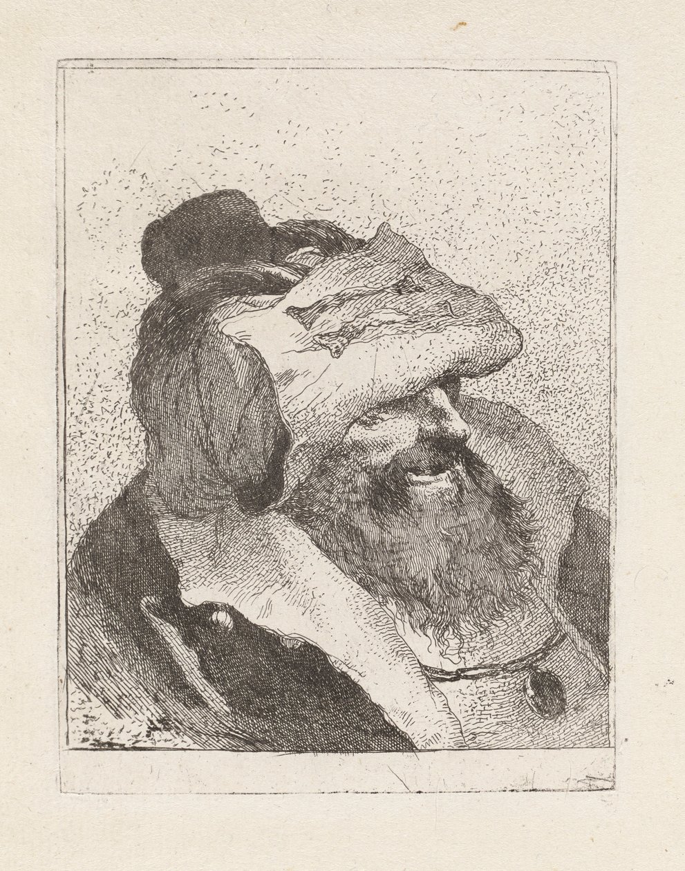 Old Man with His Hat on His Forehead, from the Collection of Heads by Giovanni Domenico Tiepolo