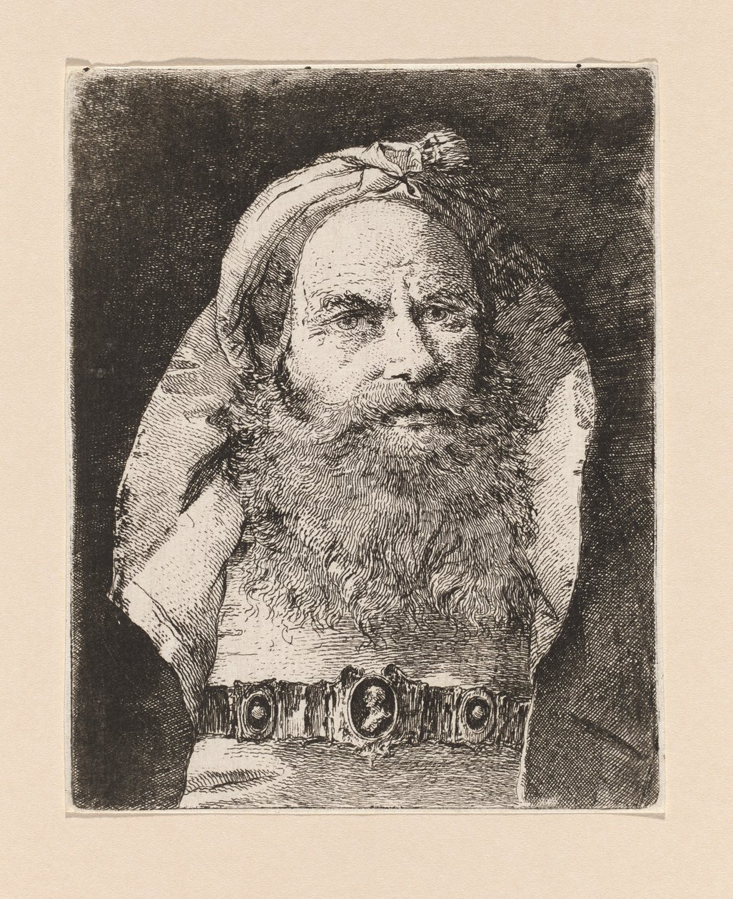 Old Man with Small Turban, from the Collection of Heads by Giovanni Domenico Tiepolo