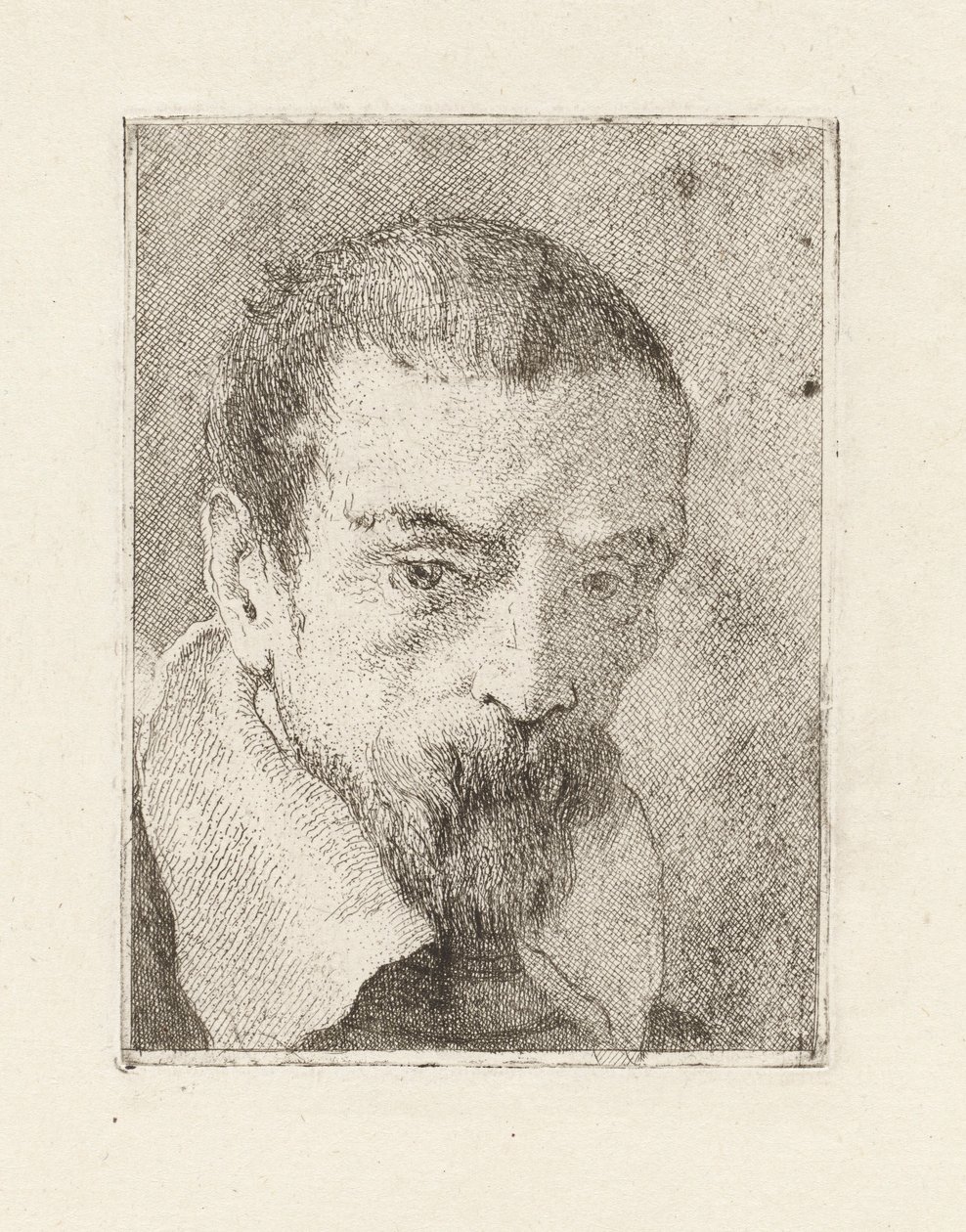 Old Man with a Beard and a Bare Head, from the Raccolta di Teste (Collection of Heads) by Giovanni Domenico Tiepolo