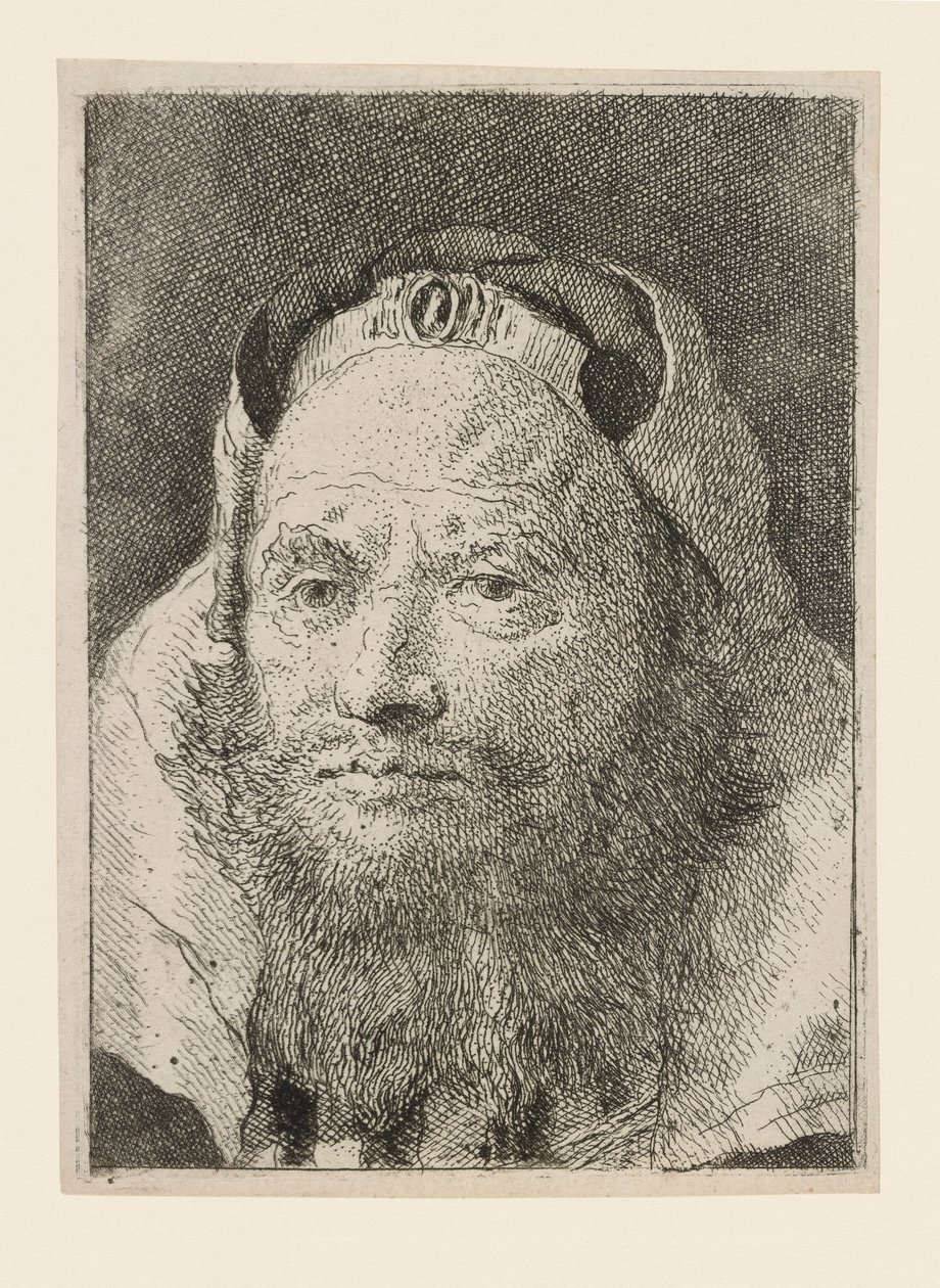 Old Man with a Beard, from the Collection of Heads by Giovanni Domenico Tiepolo