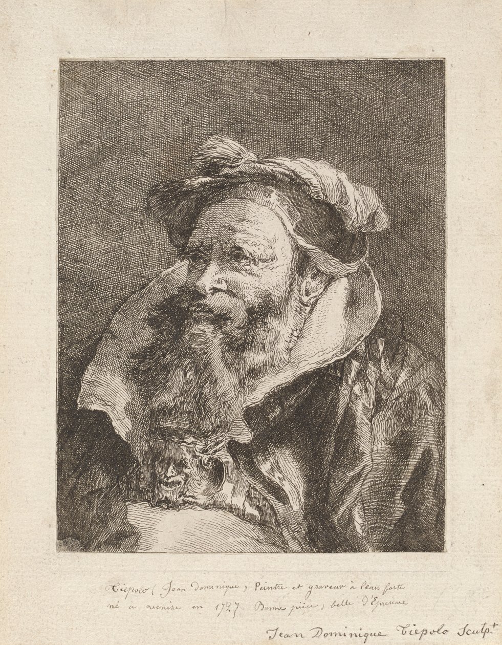 Old Man with a Beard, from the Collection of Heads by Giovanni Domenico Tiepolo