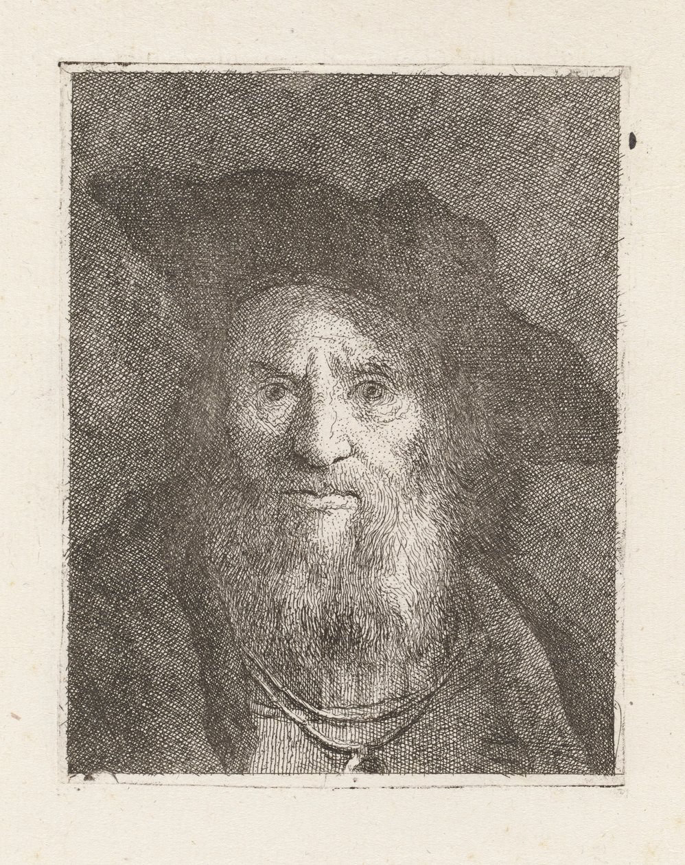 Old Man with a Hat, from the Collection of Heads by Giovanni Domenico Tiepolo