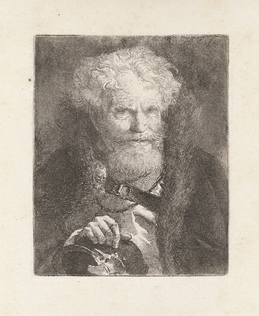 Old Man with a Helmet, from the Raccolta di Teste (Collection of Heads) by Giovanni Domenico Tiepolo