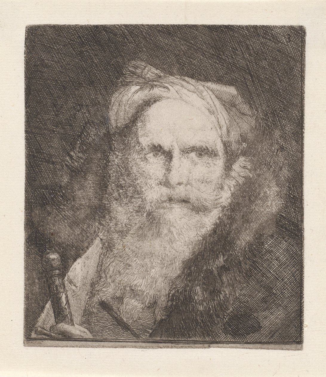 Old Man with a Sword, from the Raccolta di Teste (Collection of Heads) by Giovanni Domenico Tiepolo