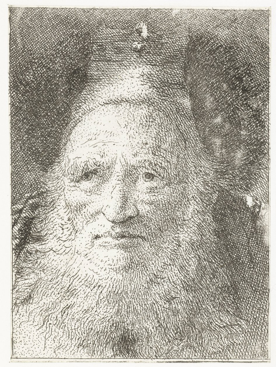 Old Man with Fur Hat (Collection of Heads) by Giovanni Domenico Tiepolo
