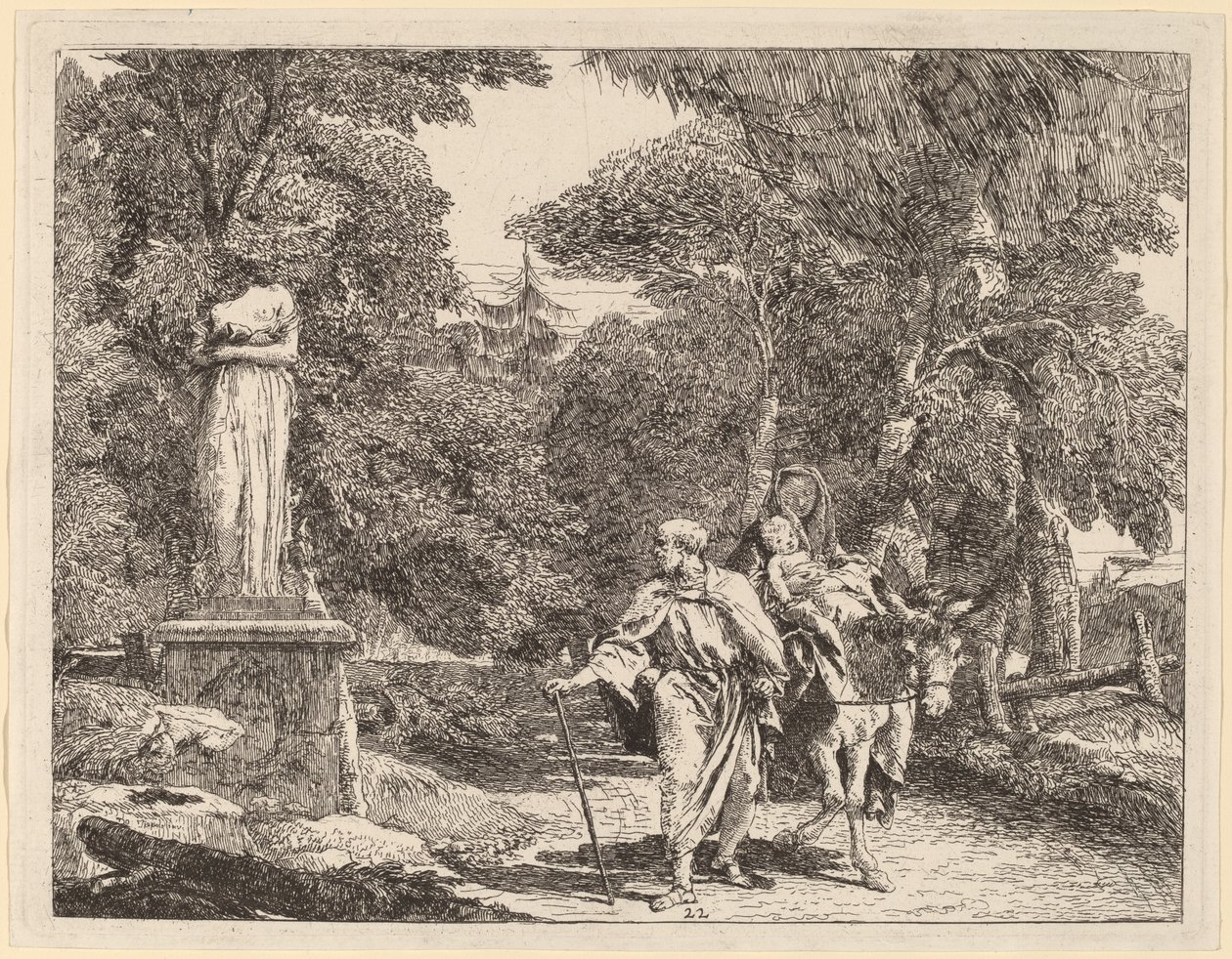 The Episode of the Falling Idol by Giovanni Domenico Tiepolo