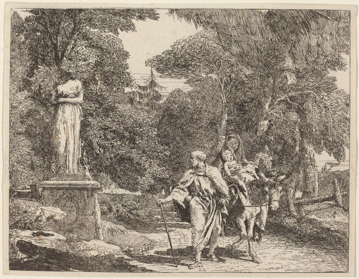 The Episode of the Falling Idol by Giovanni Domenico Tiepolo