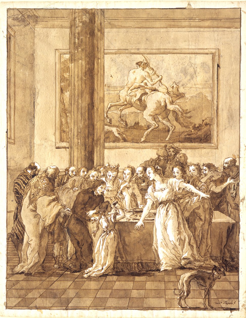 The Young Virgin Accepts the Scarlet and the Pure Purple by Giovanni Domenico Tiepolo
