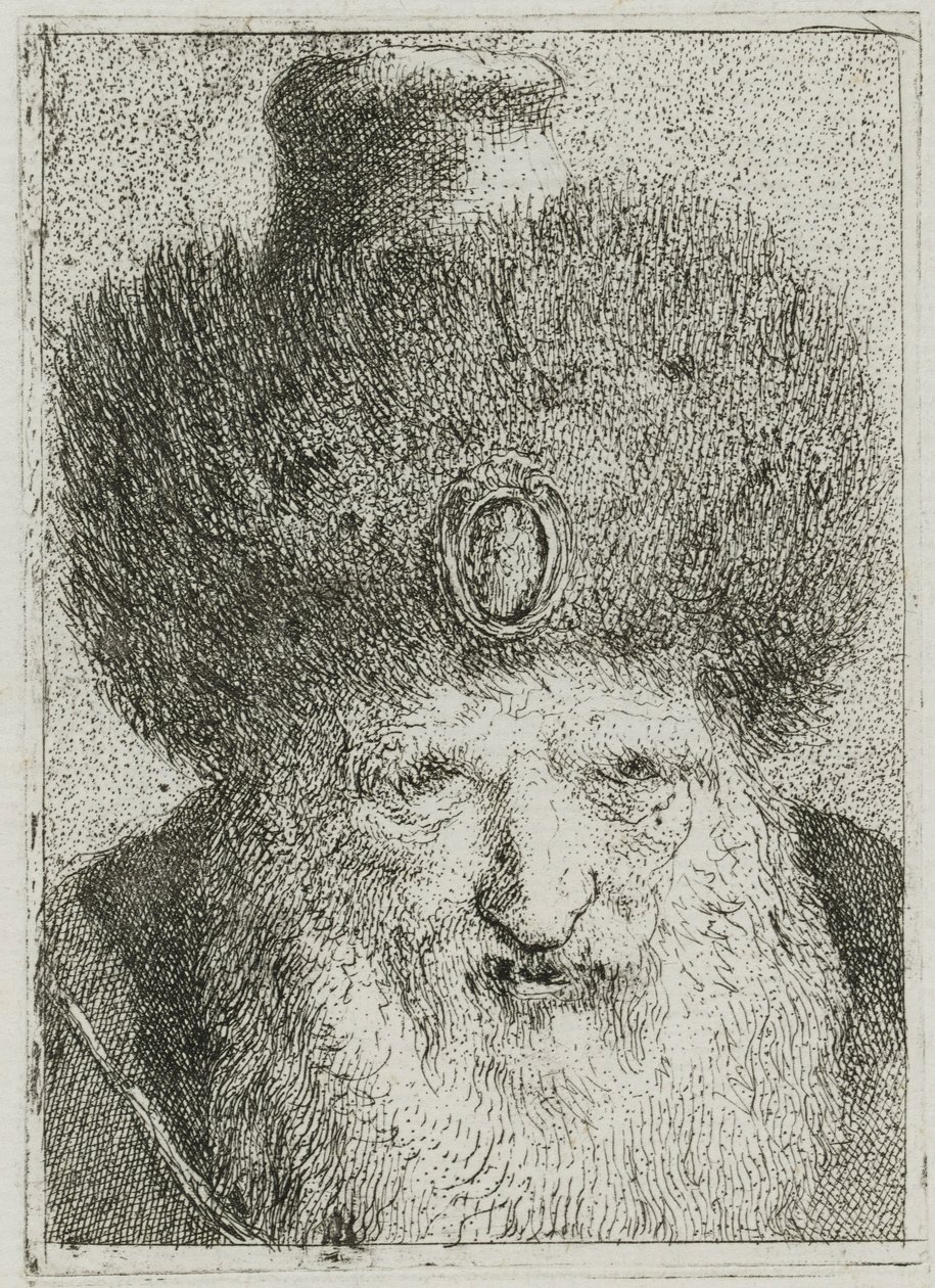 Turk with Fur Hat, from the Raccolta di Teste (Collection of Heads) by Giovanni Domenico Tiepolo