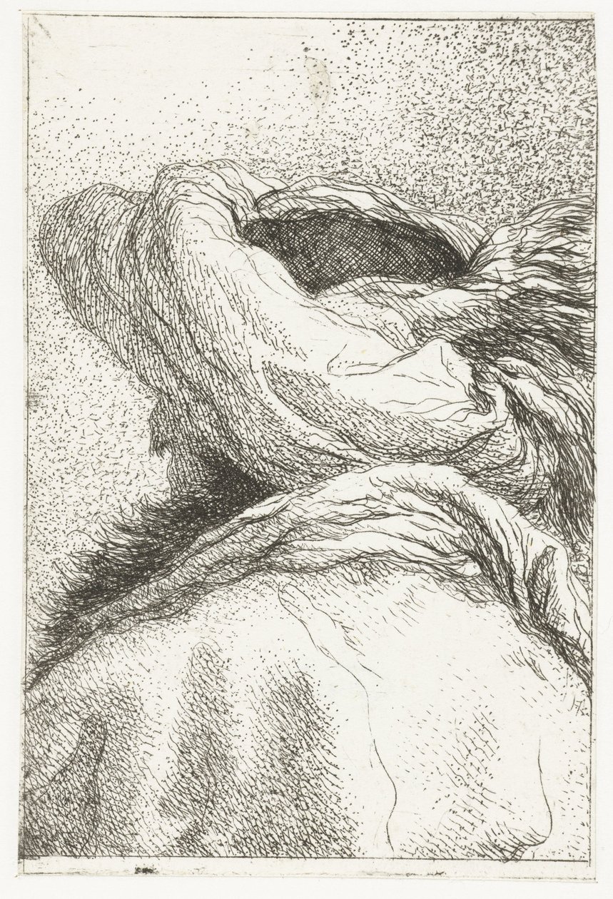 Turkish Man with Averted Head and Turban (series title: Collection of Heads) by Giovanni Domenico Tiepolo