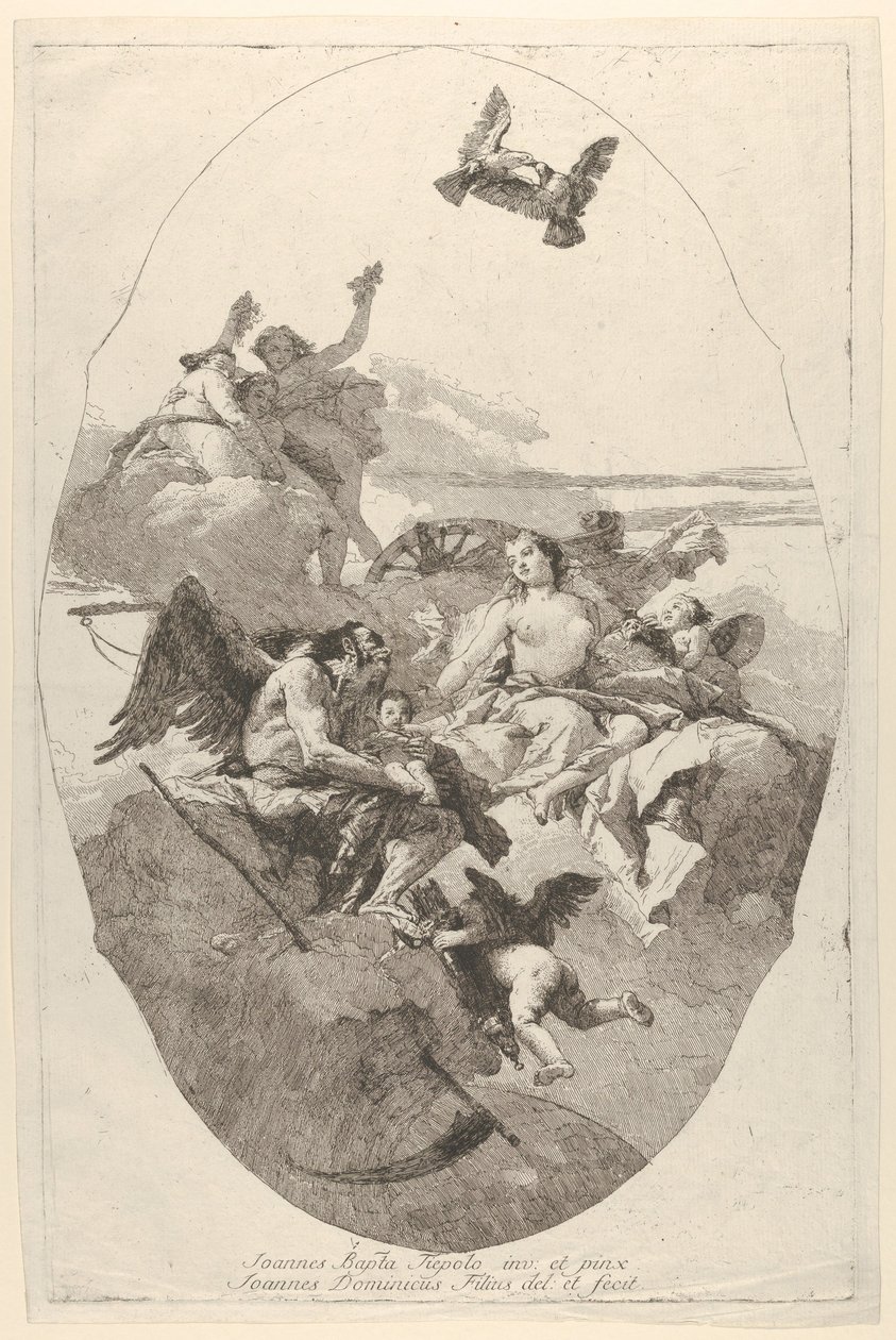Venus entrusting Cupid to Time, 1758-80 by Giovanni Domenico Tiepolo