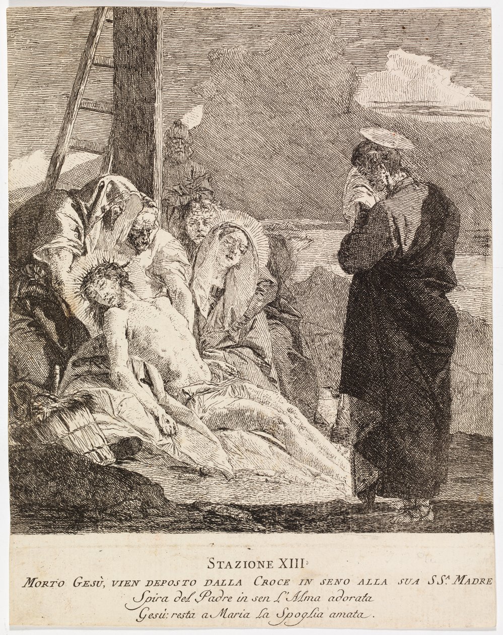 Via Crucis - Station XIII. Jesus is Taken down from the Cross by Giovanni Domenico Tiepolo