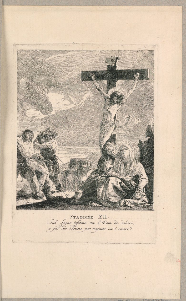 Via Crucis - Station XII, The Crucifixion by Giovanni Domenico Tiepolo