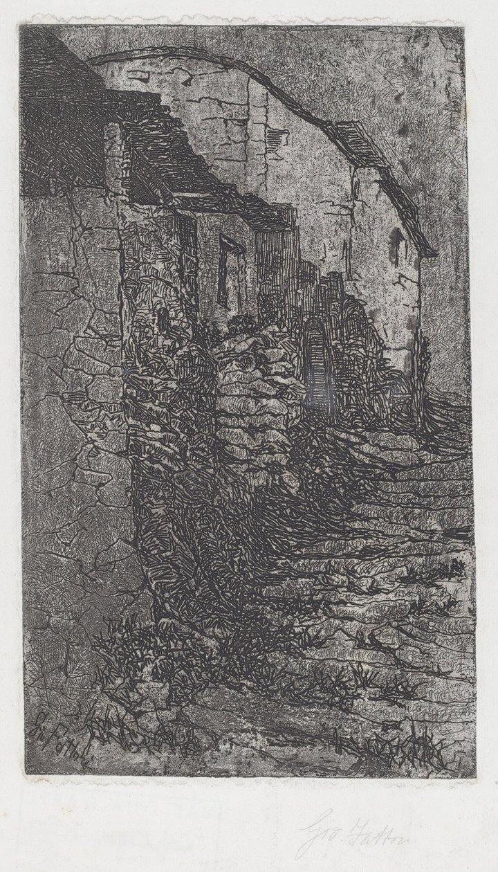 Bauco near Rome by Giovanni Fattori