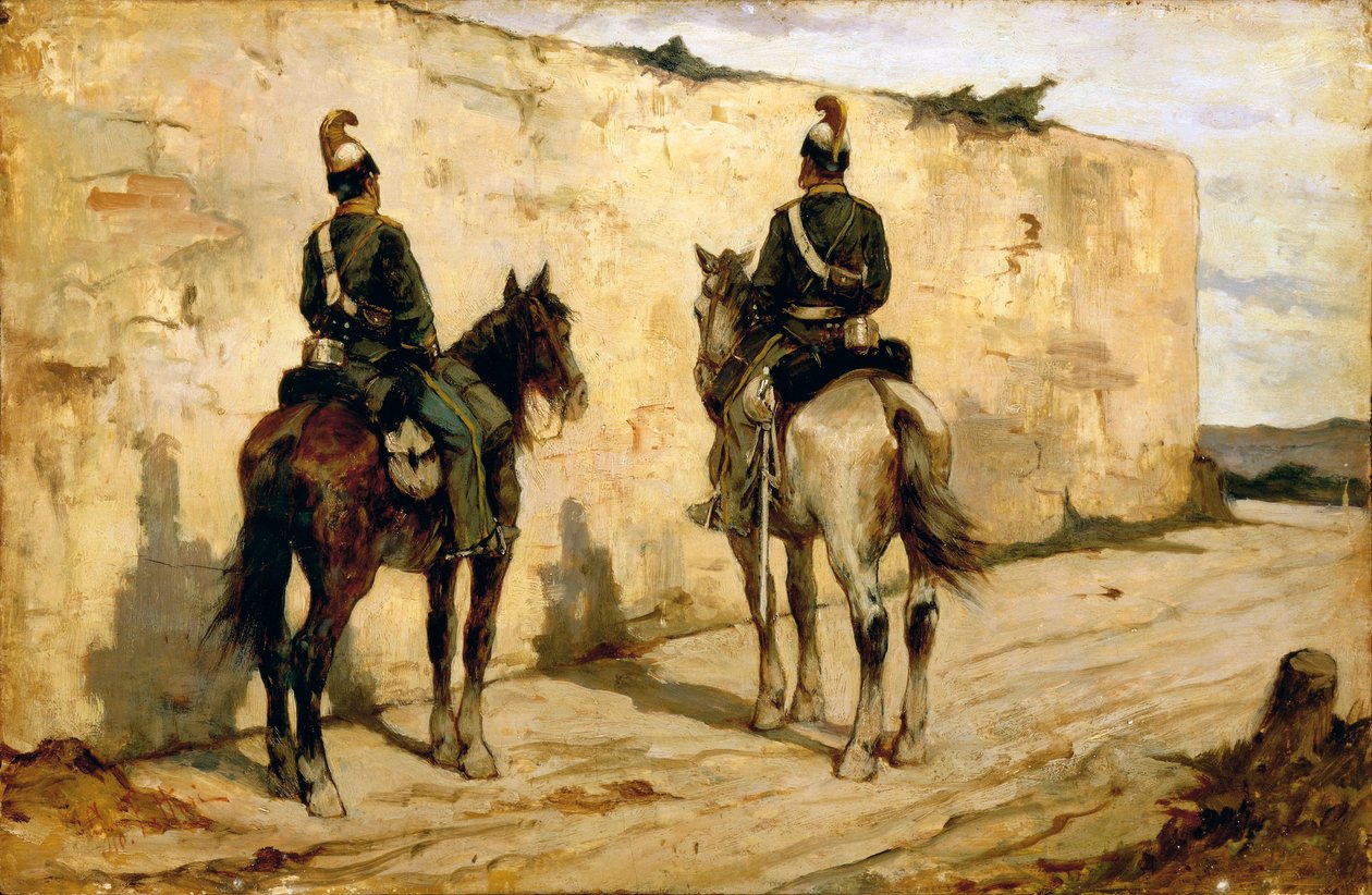 Light Cavalrymen by Giovanni Fattori
