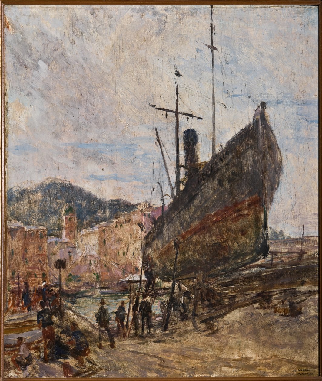 Harbor and Boat by Giovanni Forghieri