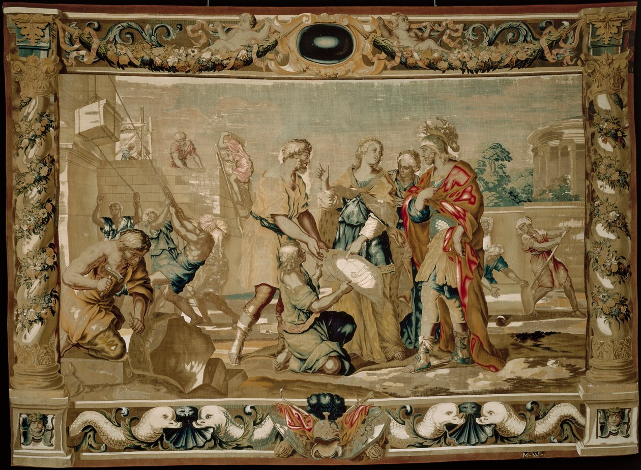 Dido shows Aeneas the plans for the fortifications of Carthage by Giovanni Francesco (1610 62) Romanelli