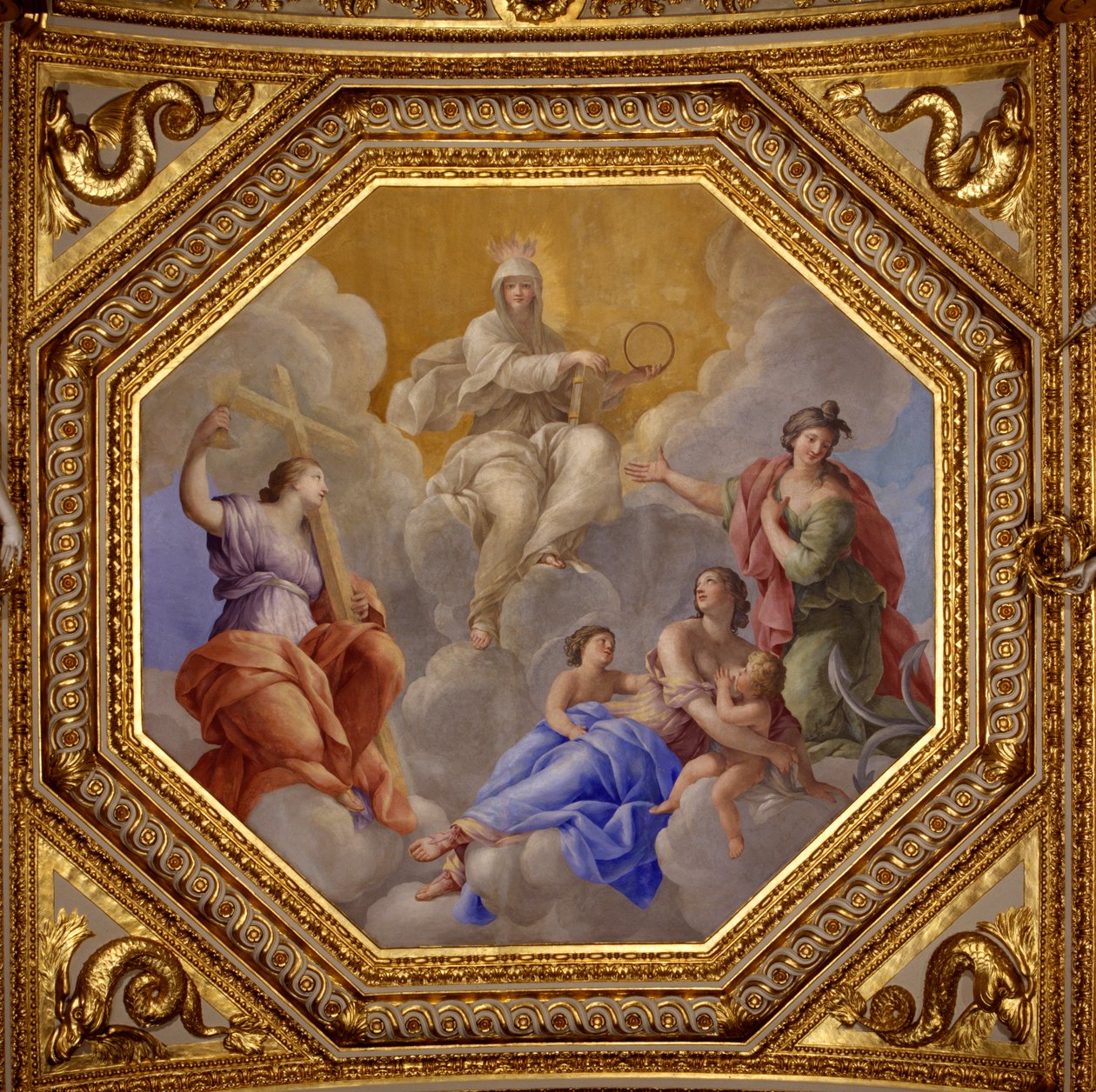 Religion and Theological Virtues by Giovanni Francesco Romanelli