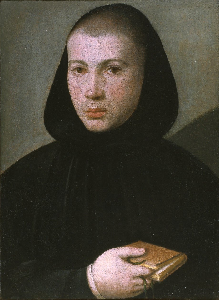 Portrait of a young Benedictine monk, First Half of 16th century by Giovanni Francesco Caroto