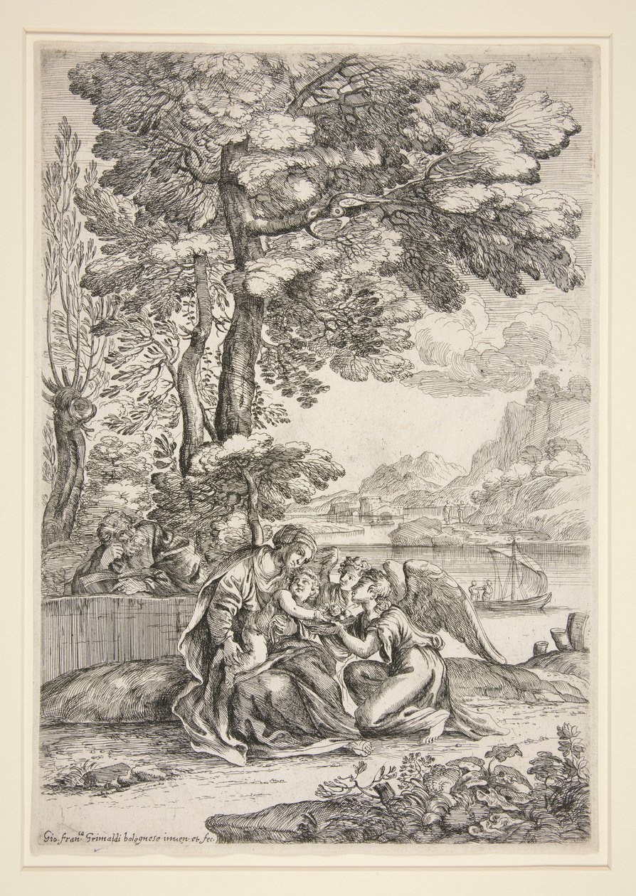 Rest on the Flight into Egypt by Giovanni Francesco Grimaldi