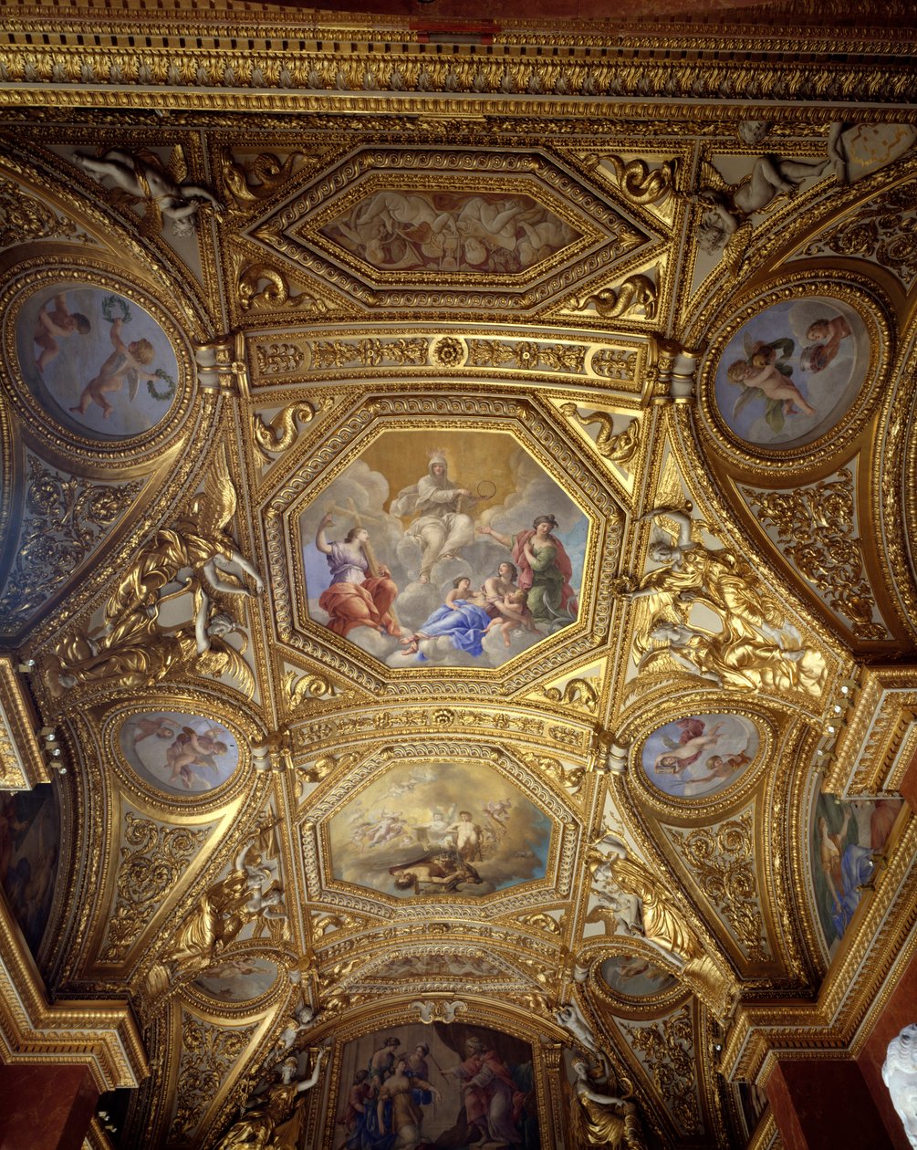 Ceiling of the Parade Room and Cabinet on the Water of the Summer Apartment of Queen Anne of Austria by Giovanni Francesco Romanelli