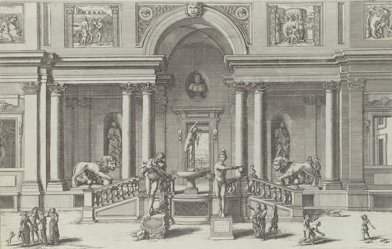 Fountain of Mercury in the Garden of the Villa Medici, 1691 or after by Giovanni Francesco Venturini