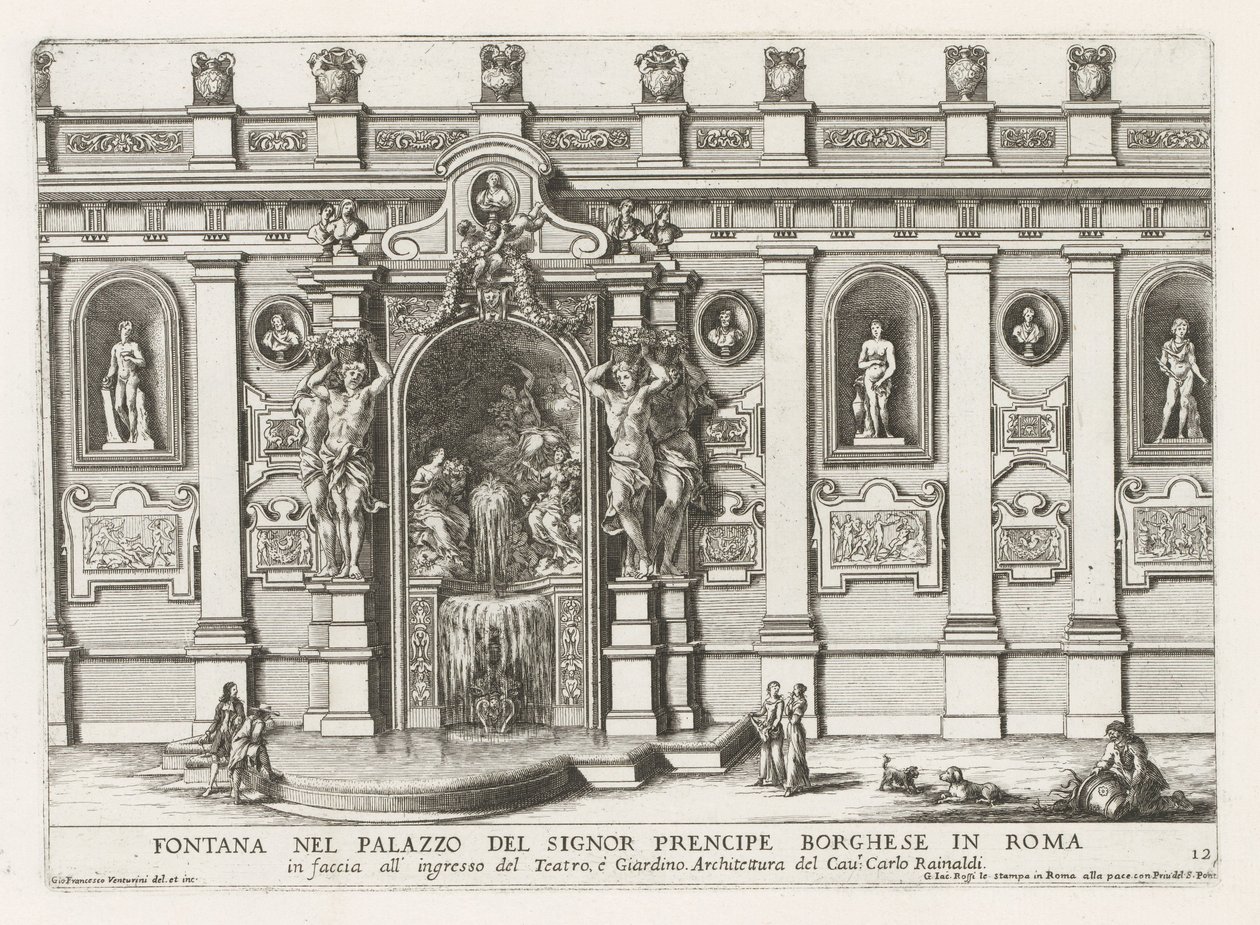 Nymphaeum in the Courtyard of the Palazzo Borghese in Rome by Giovanni Francesco Venturini