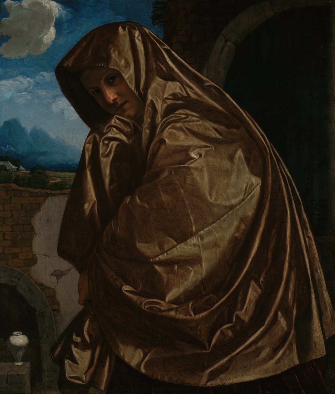 Saint Mary Magdalen at the Sepulchre by Giovanni Girolamo Savoldo