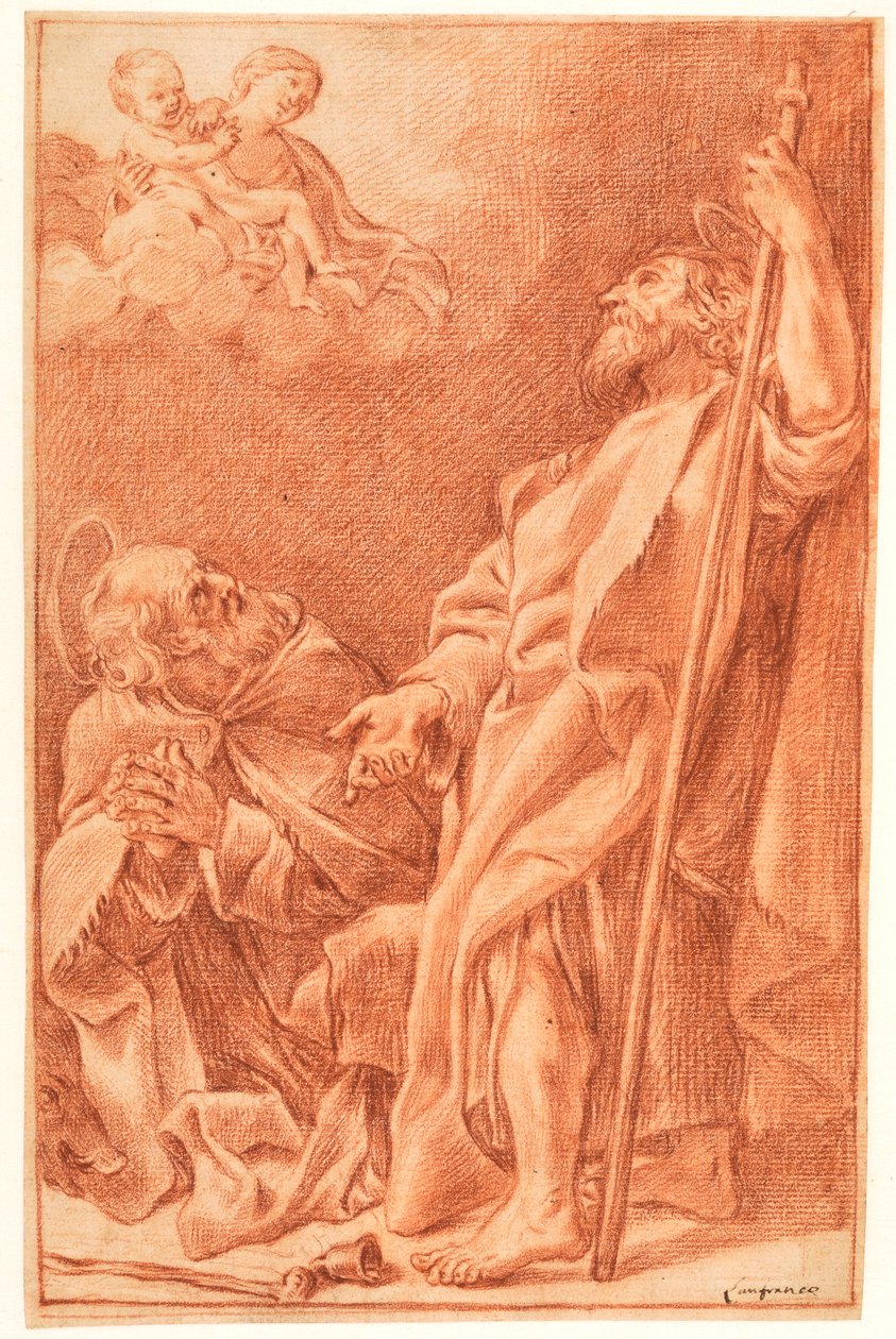 The Madonna and Child with Sts Antony Abbot and James the Greater by Giovanni Lanfranco