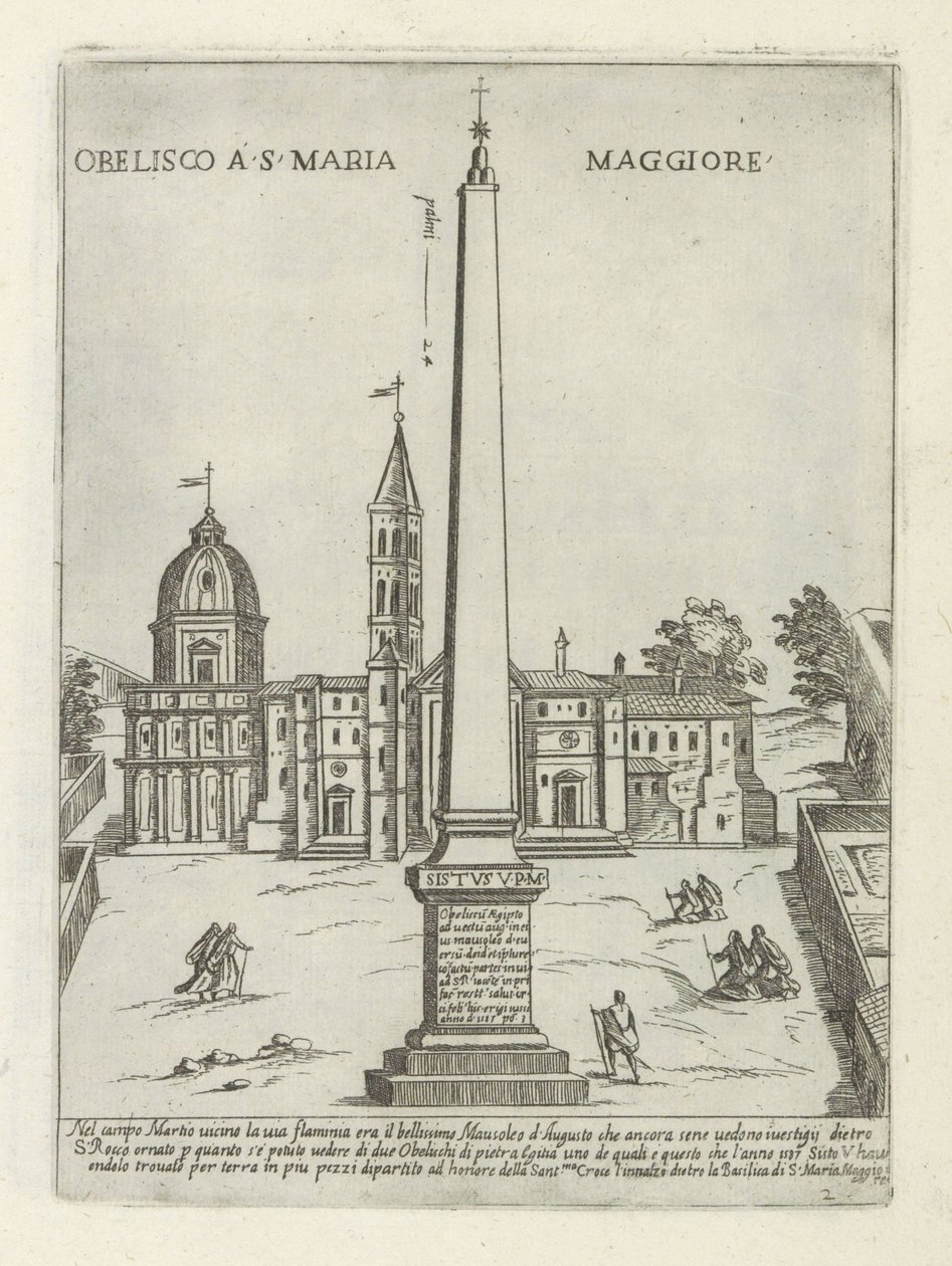 Obelisk in Front of Santa Maria Maggiore by Giovanni Maggi